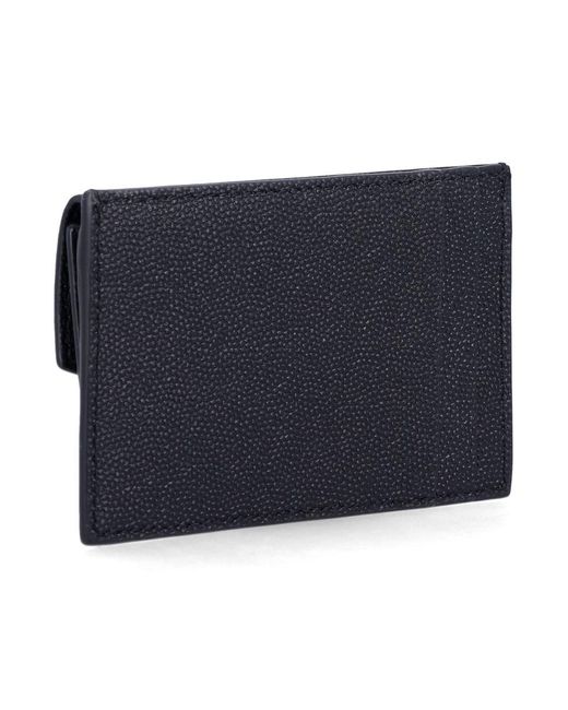 Saint Laurent Blue Uptown Flap Card Case