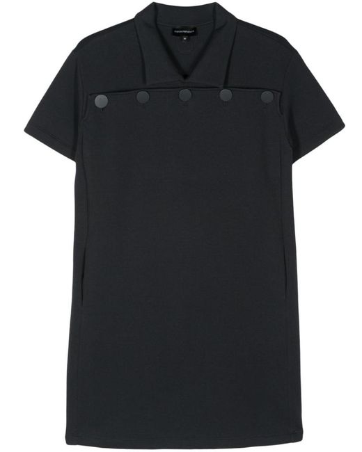 Emporio Armani Black Cotton Shirt Dress
