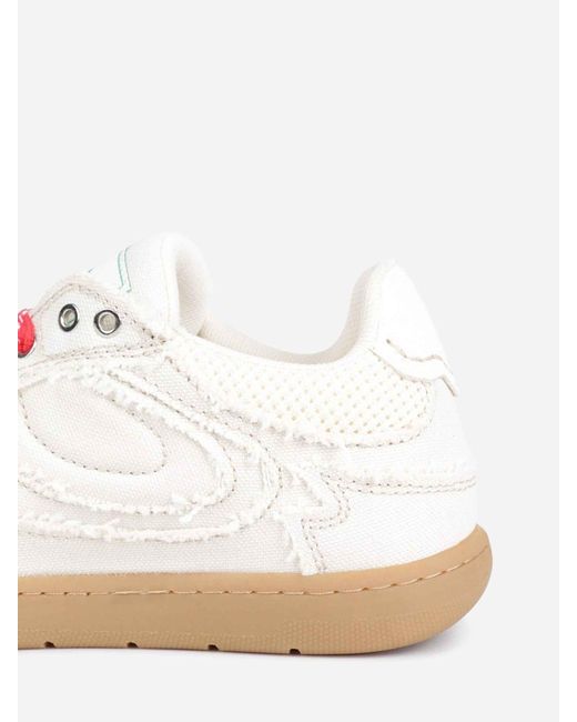 Ganni Pink Sneakers 08 Canvas Raw Edge