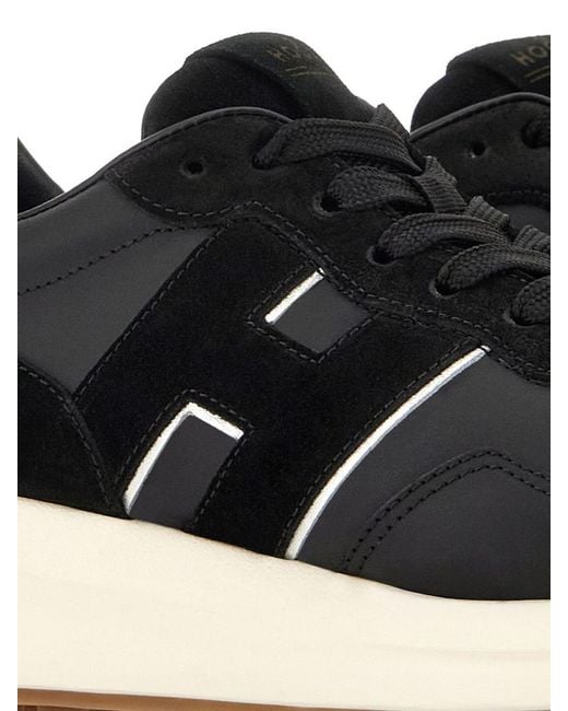 Hogan Black H641 Leather Sneakers