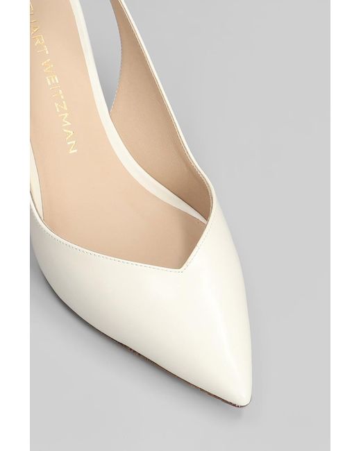 Stuart Weitzman White Eva 75 Pumps