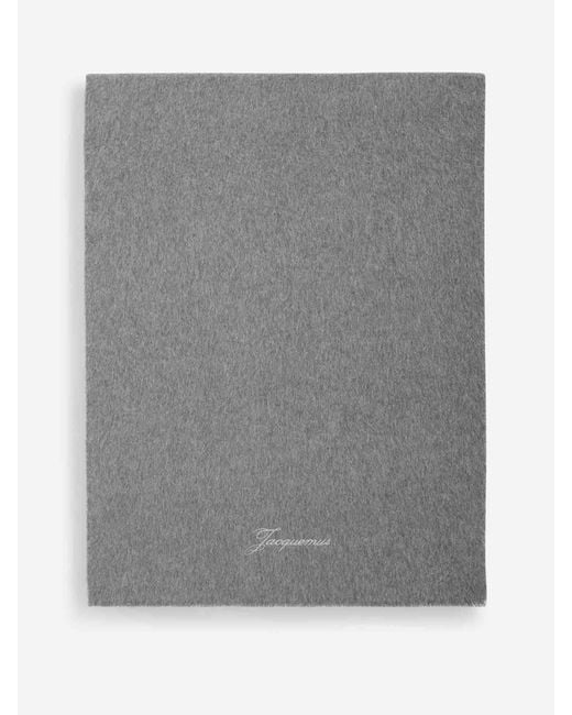 Jacquemus Gray Wool Scarf