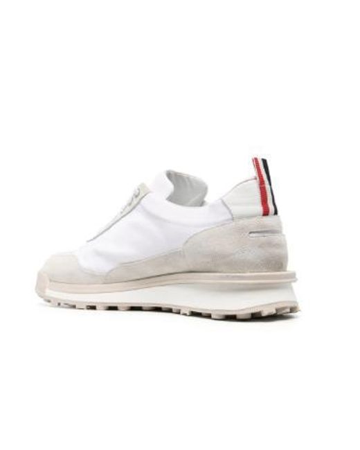 Thom Browne White Flat Shoes for men