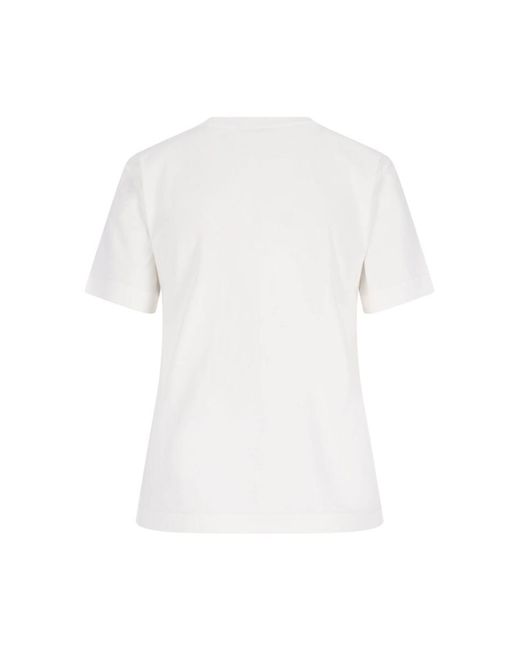 Burberry White T-Shirts And Polos