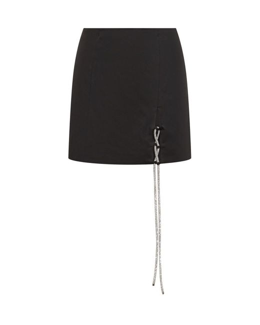 GIUSEPPE DI MORABITO Black Rhinestones Skirt