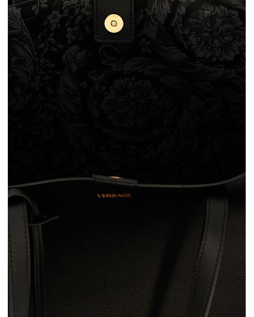 Versace Black Virtus Tote Bag