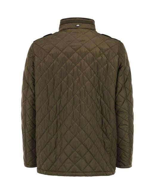 Herno Green Field Jacket With Diamond Quilting for men