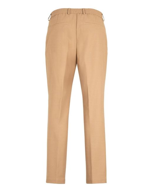 Boss Natural Wool Blend Trousers for men
