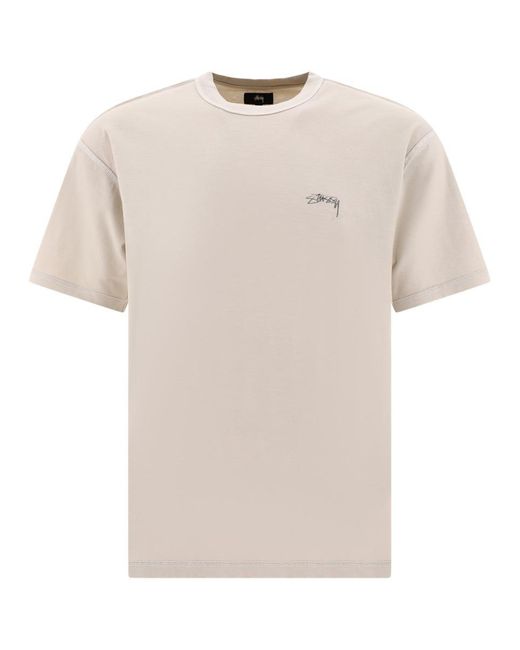 Stussy Natural Pig Dyed Inside Out T Shirt for men