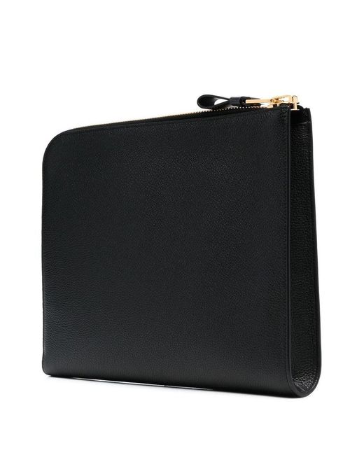 Tom Ford Black Zip Around Leather Wallet for men