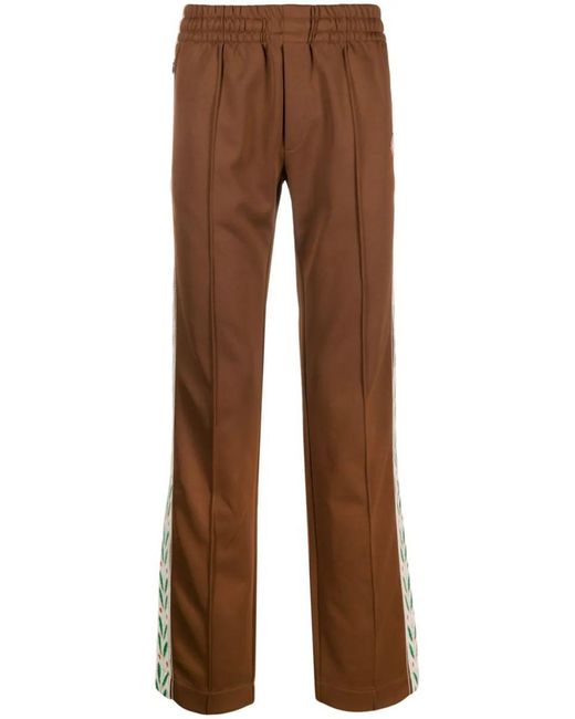 Casablancabrand Brown Straight Track Pants With Patch for men