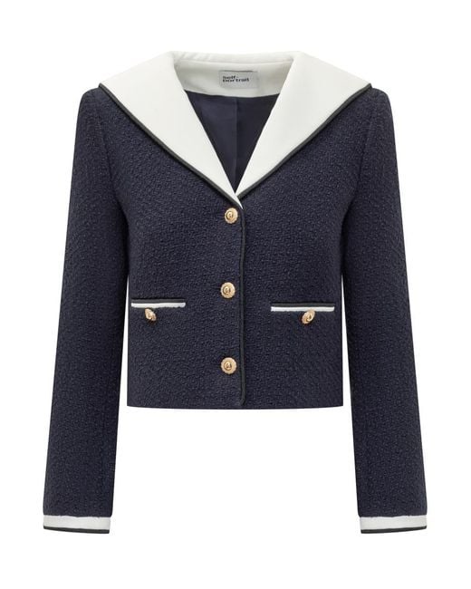 Self-Portrait Blue Collar Jacket