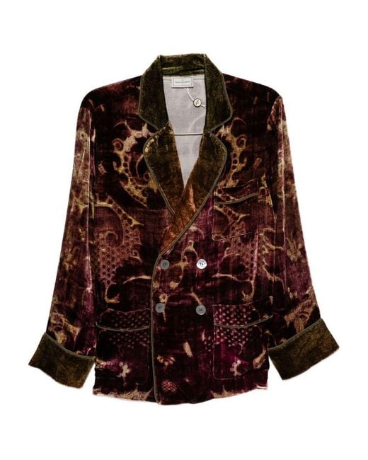 Pierre Louis Mascia Brown Double-Breasted Jacket