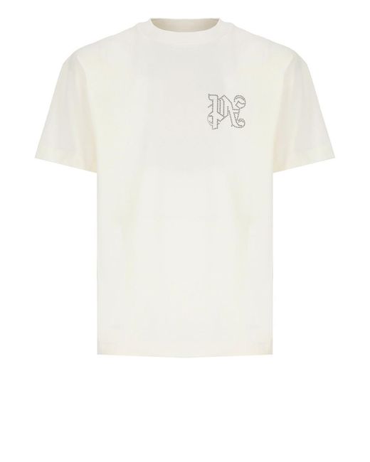 Palm Angels White T-Shirts And Polos for men