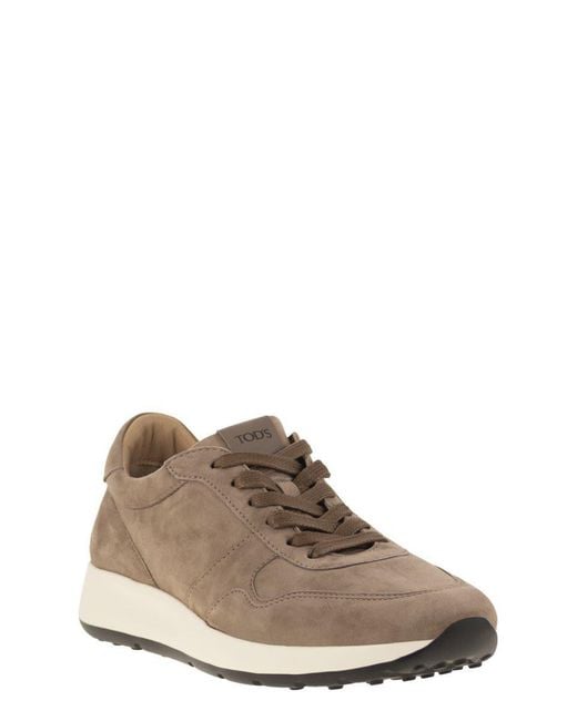 Tod's Brown Dot Suede Sneakers By Pashmy for men