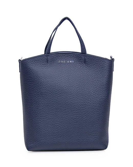 Orciani Blue Ladylike Small Shopper Bag