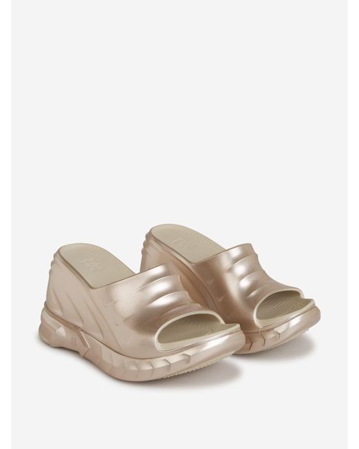 Givenchy Natural Laminated Marshmallow Sandals