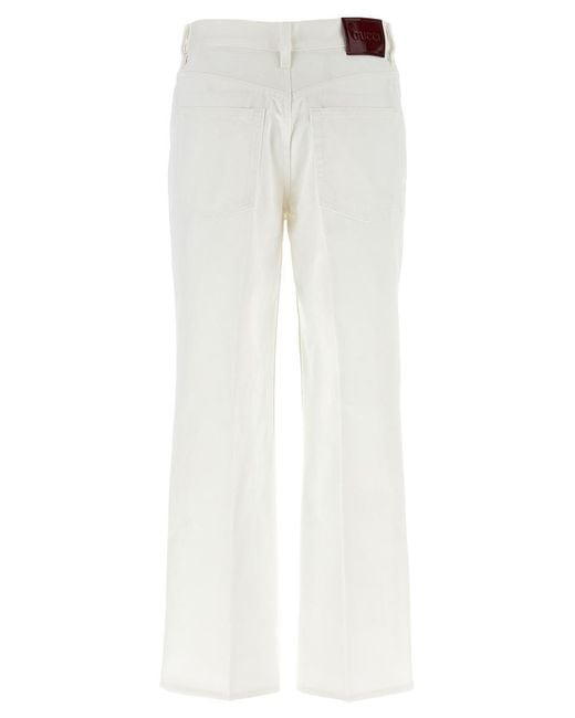 Gucci White Cropped Jeans