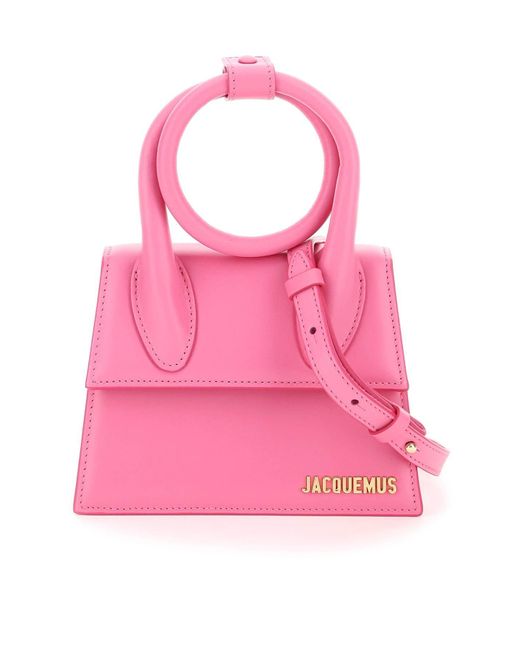 jacquemus pink le chiquito noeud bag