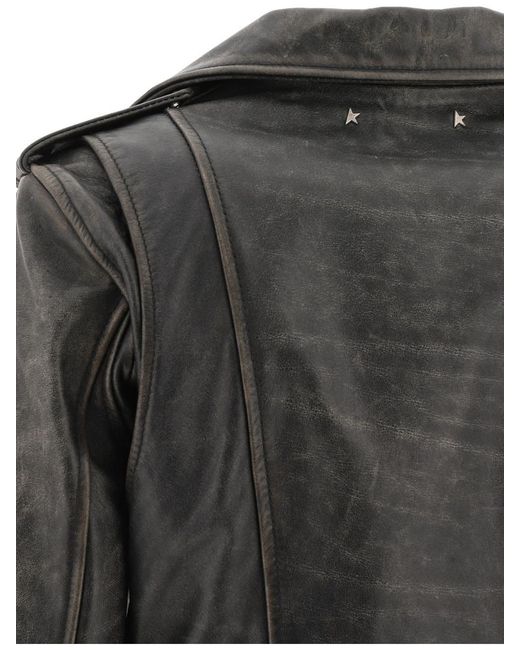 Golden Goose Deluxe Brand Black Leather Jacket