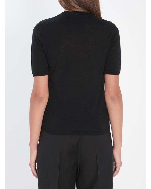 Max Mara Black Basic Wool Sweater