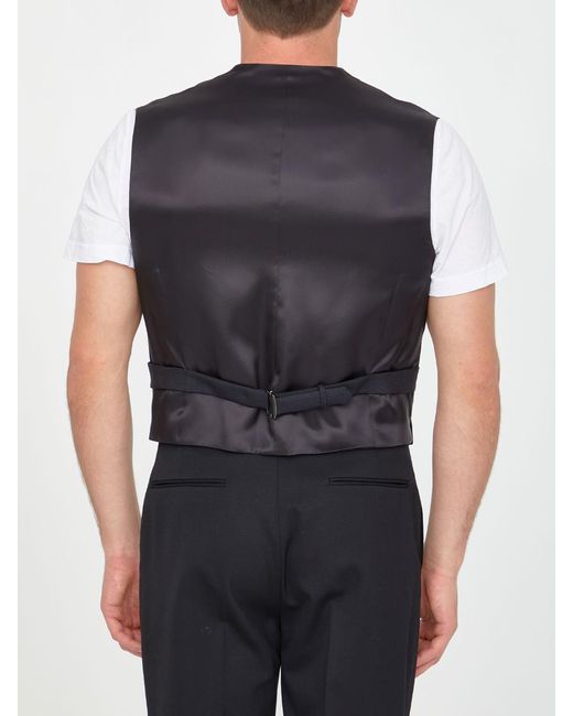 Gucci Black Mohair Wool Vest for men