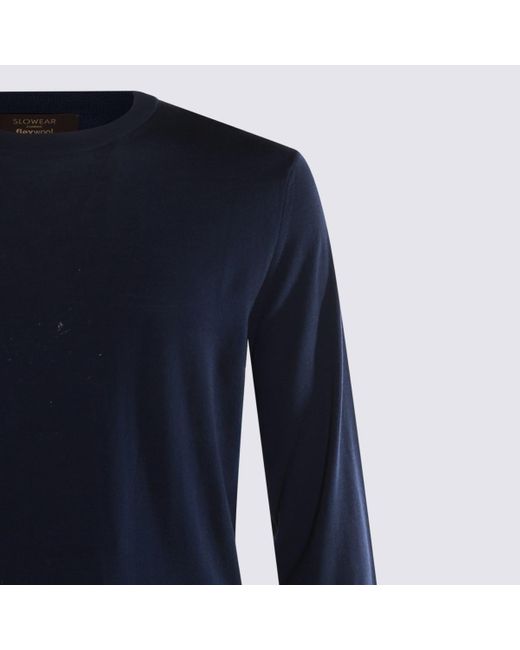 Zanone Dark Blue Wool Knitwear for men