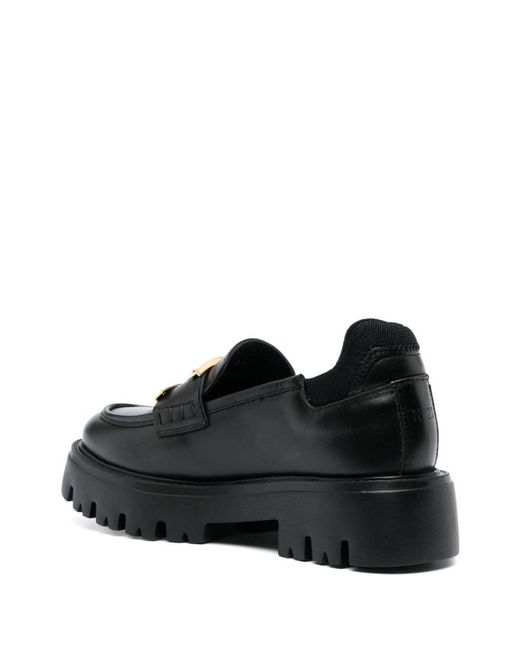 N°21 Black 45mm Logo-plaque Chunky-sole Loafers