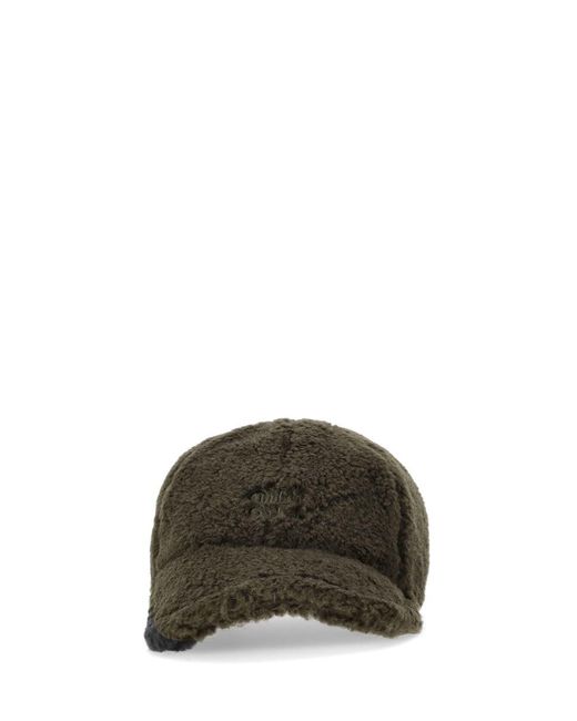Miu Miu Green Cappelli Fur Pile+nastro
