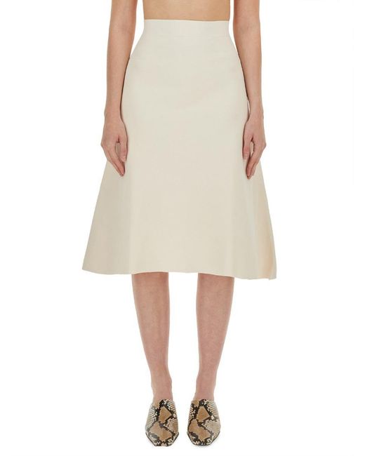 Jil Sander Natural Asymmetrical Skirt