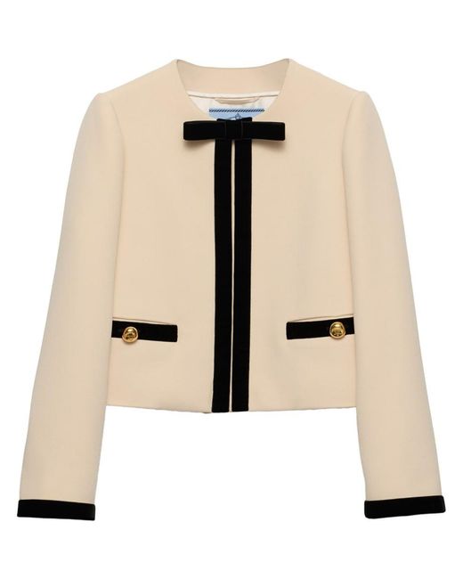 Prada Natural Single-Breasted Jacket