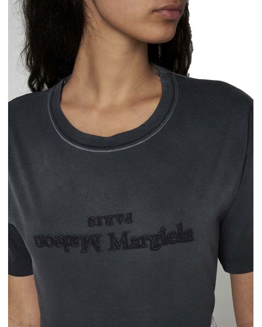 Maison Margiela Black T-shirts And Polos