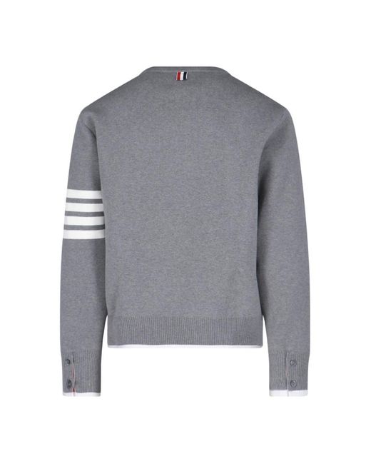 Thom Browne Gray '4-bar' Sweater for men