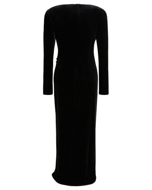Self-Portrait Black Embellished Midi Dress