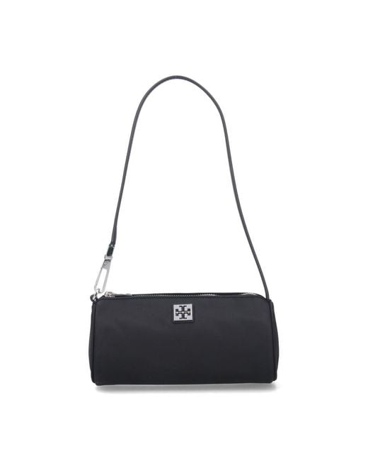 Tory Burch Black Virginia Cylinder Shoulder Bag