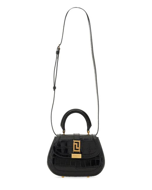 Versace Black Mini Greek Goddess Bag