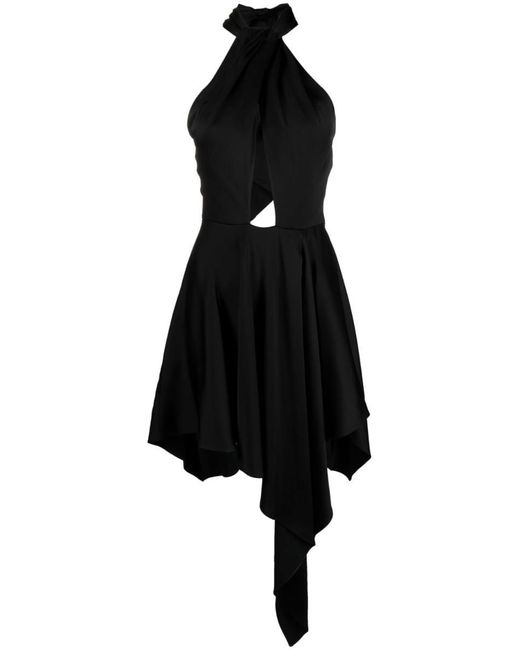 Stella McCartney Black Asymmetric Halterneck Dress