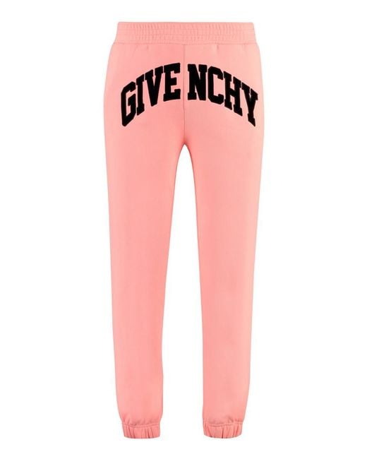 Givenchy Red Logo Print Sweatpants for men