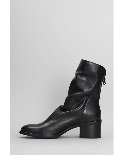 METISSE Black High Heels Ankle Boots