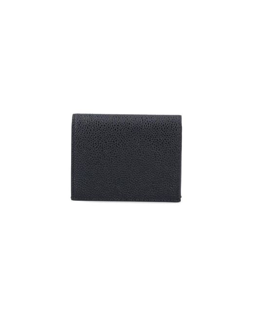 Thom Browne Black Leather Bifold Wallet