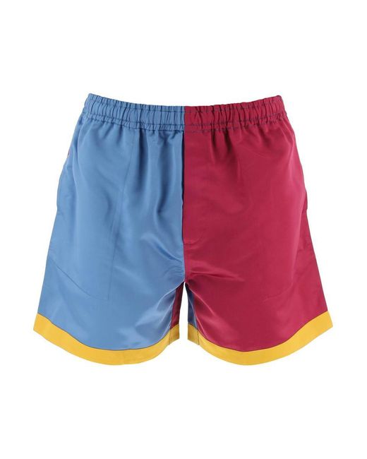 Bode Red Champ Color Block Shorts for men