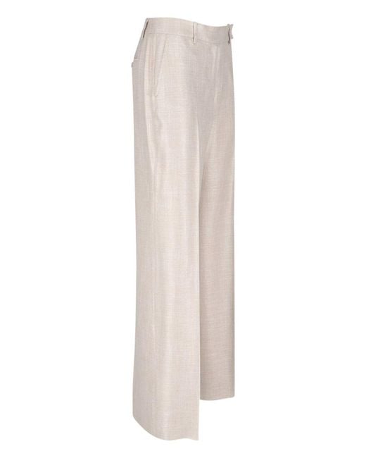 Kiton White Straight Pants