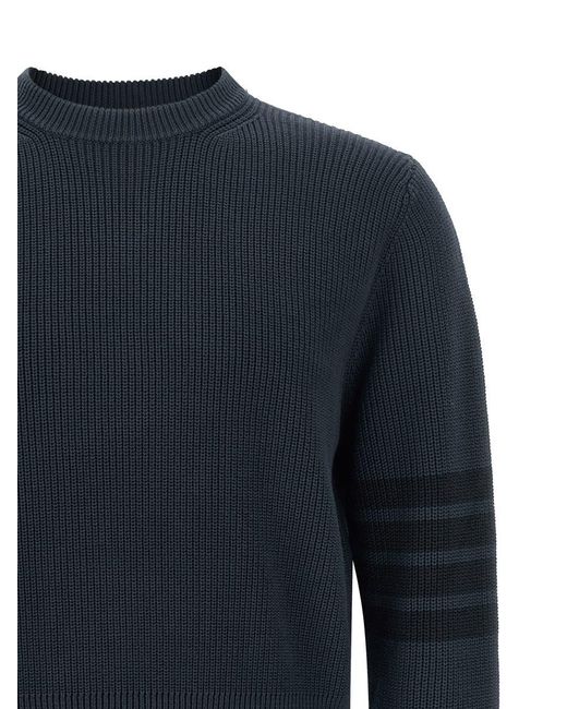 Thom Browne Blue '4Bar' Sweater for men