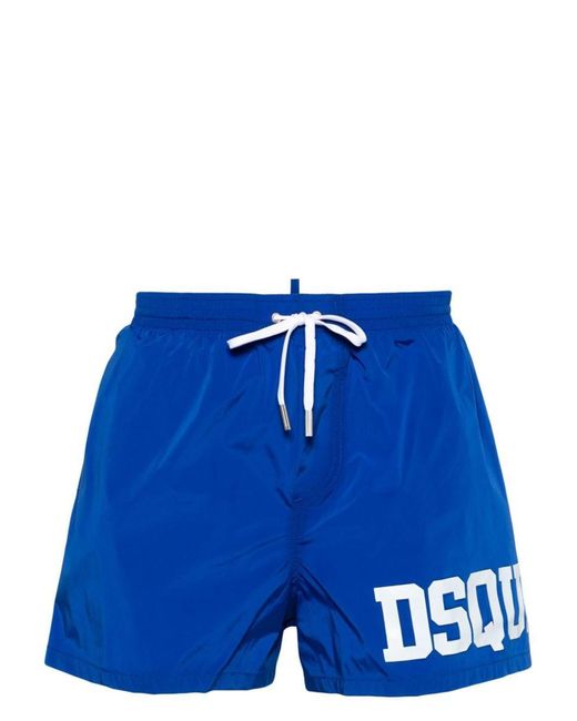 DSquared² Blue Swimsuit With Logo for men