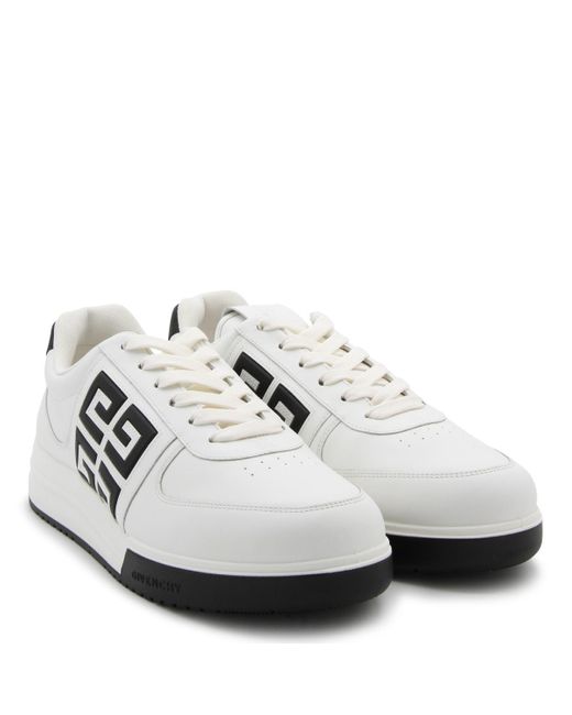 Givenchy White Two-tone Leather G4 Sneakers for men