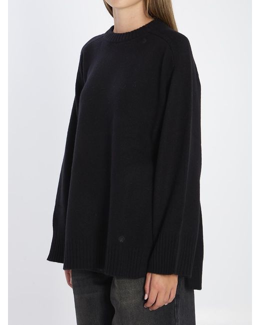 Loulou de Saison Black Safi Wool And Cashmere Sweater