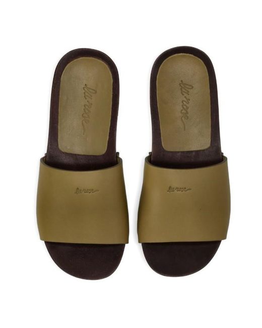 LA ROSE Brown Zoccoli Pelle
