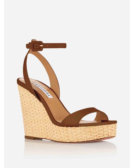Aquazzura Natural Sunseeker Wedge 110