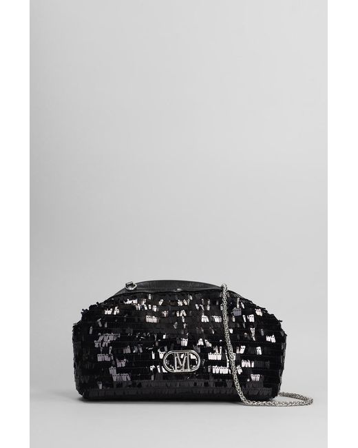 Marc Ellis Gray Pailettes Clutch Shoulder Bag