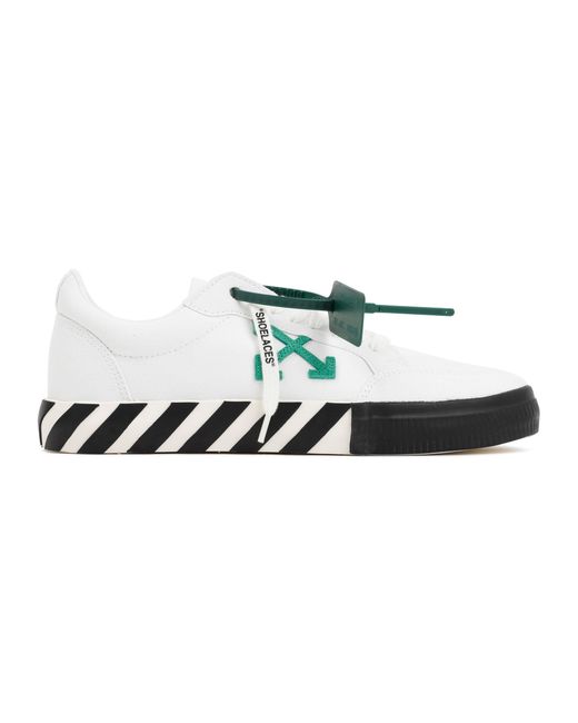 Off-White c/o Virgil Abloh Low Vulcanized Sneakers Shoes in Green for ...